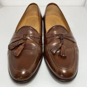 Johnston Murphy Cellini Italy Brown Leather Kilt Tassel Loafers Shoes Johnston & Murphy | Shoes | Johnston Murphy Cellini Italy  main image 4
